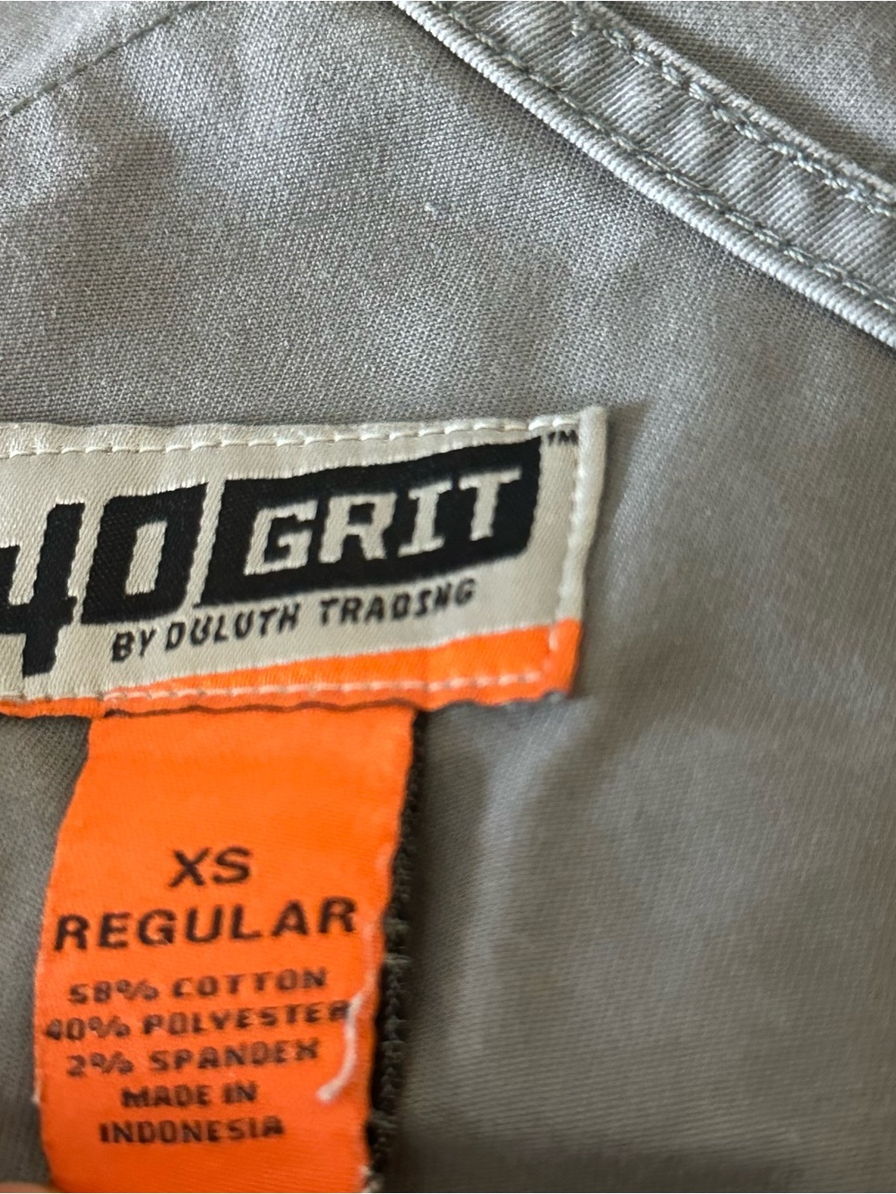 Duluth 40 Grit Flex Twill Bibs grey overalls size XS - Picture 5 of 7